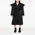Karl Lagerfeld ruffled trench coat - Black