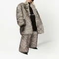 Dolce & Gabbana wolf-effect faux fur coat - Brown