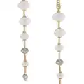 David Yurman 18kt yellow gold pearl and diamond drop earrings
