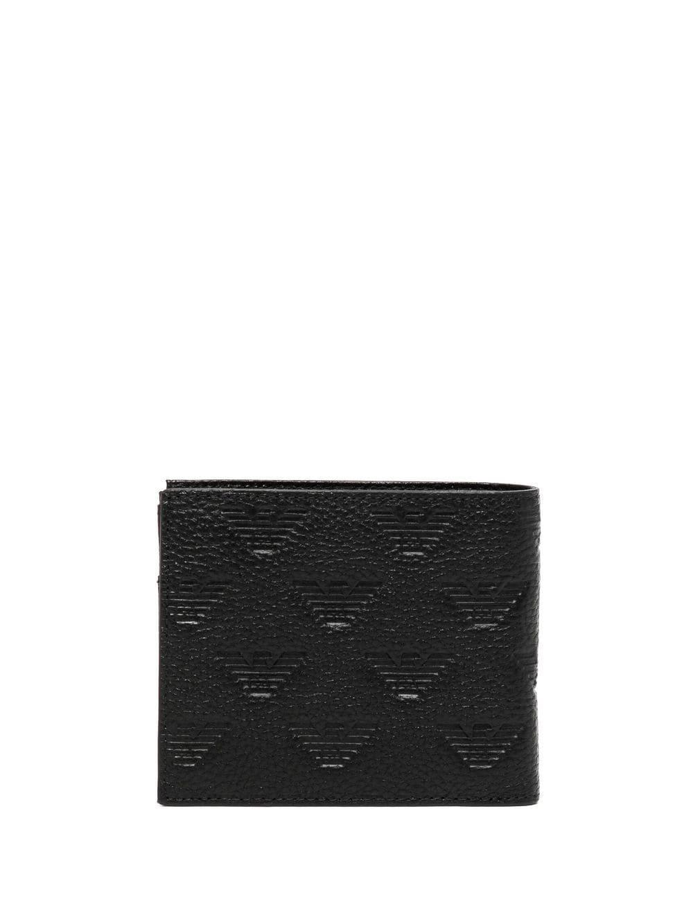 Emporio Armani debossed-logo wallet - Black