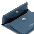 Jil Sander logo-debossed leather coin purse - Blue
