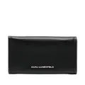 Karl Lagerfeld small K/Ikonik leather wallet - Black