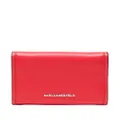 Karl Lagerfeld small K/Ikonik leather wallet - Red