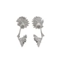 Marni floral-shaped drop earrings - Grey