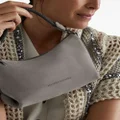 Brunello Cucinelli Monili-handle suede shoulder bag - Grey