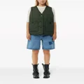 GANNI button-up quilted gilet - Green