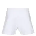 Moschino logo-tape cotton shorts - White