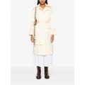Moncler logo-quilted trench coat - Neutrals