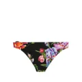 La Perla floral-print bikini bottoms - Black