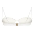 La Perla monogram underwired bikini top - White