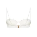 La Perla monogram underwired bikini top - White