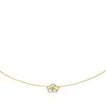 Tory Burch Kira Flower mother-of-pearl necklace - Gold