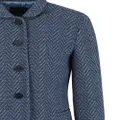 Emporio Armani chevron-print single-breasted jacket - Blue