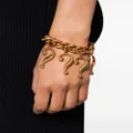 Moschino question mark-pendants bracelet - Gold