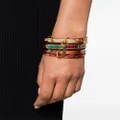 Moschino mixed-print connected bangles - Gold