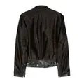 TOM FORD leopard print leather jacket - Black