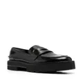 Stuart Weitzman leather penny-slot loafers - Black