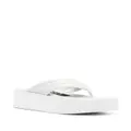 Senso Reese platform leather flip-flops - White