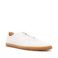 Brunello Cucinelli logo-embossed leather sneakers - White