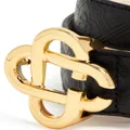 Casablanca logo-plaque leather belt - Black