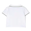Tartine Et Chocolat logo-embroidered cotton polo shirt - White