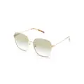 Tory Burch oversized square-frame sunglasses - Gold