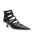 Vic Matie strappy leather pumps - Black