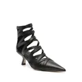 Vic Matie strappy leather pumps - Black