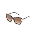 Tory Burch Eleonor oversize-frame sunglasses - Brown