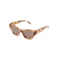 Tory Burch contrasting-trim cat-eye sunglasses - Brown