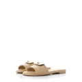 CHANEL Pre-Owned CC turn-lock leather sandals - Neutrals