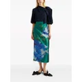 ERDEM floral-print pencil skirt - Green