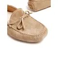 Brunello Cucinelli Kids bow-detail calf suede loafers - Neutrals