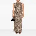 Veronica Beard Kura leopard-print maxi dress - Brown