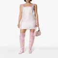 Versace check-print mini dress - Pink