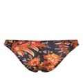 ZIMMERMANN Junie floral-print bikini bottom - Blue