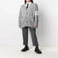 Thom Browne oversized 4-Bar stripe cardigan - Grey