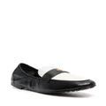 Tory Burch two-tone leather ballet loafers - Black