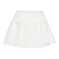 CHOCOOLATE layered-waistband pleated miniskirt - White