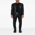 Karl Lagerfeld Smart snakeskin-effect blazer - Black