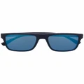 Emporio Armani changeable-lense rectangular sunglasses - Blue
