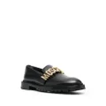Moschino logo-plaque 30mm leather loafers - Black