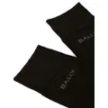 Bally logo-intarsia ankle socks - Black