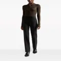 Bally pressed-crease mohair tailored trousers - Black
