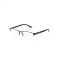 Emporio Armani logo-engraved rectangle-frame glasses - Black