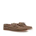 Bally lace-up suede loafers - Brown