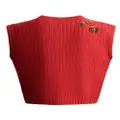 Bally bead-embellished cashmere vest - Red