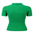 Bally cable-knit zipped polo shirt - Green