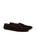 Bally logo-embroidered round-toe loafers - Brown