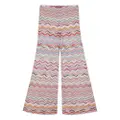 Missoni zigzag-woven flared trousers - White